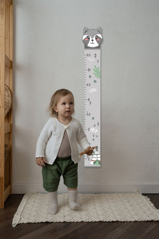 Дитячий ростомір з дерева - "Єнот" - Agukids