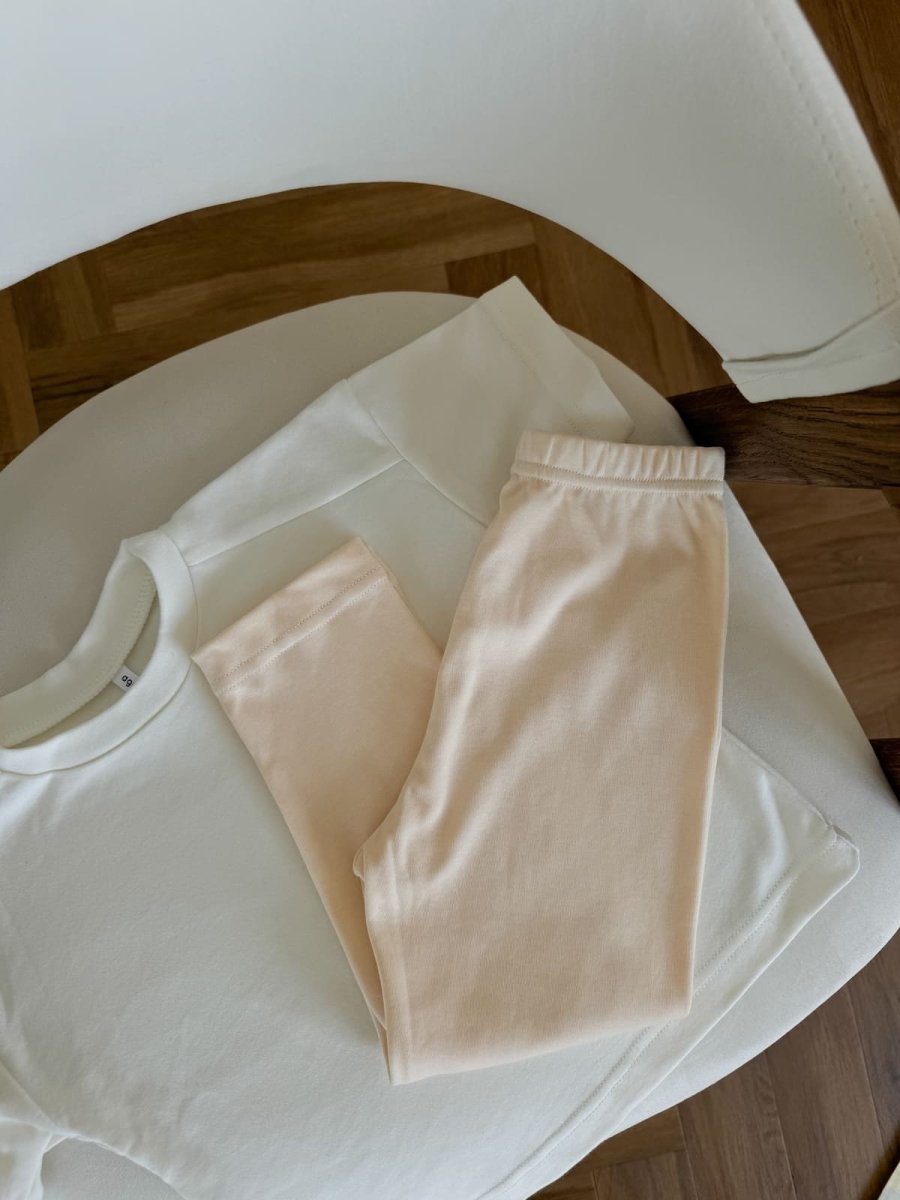 Штани дитячі (трикотажні) - Молочний - Agukids