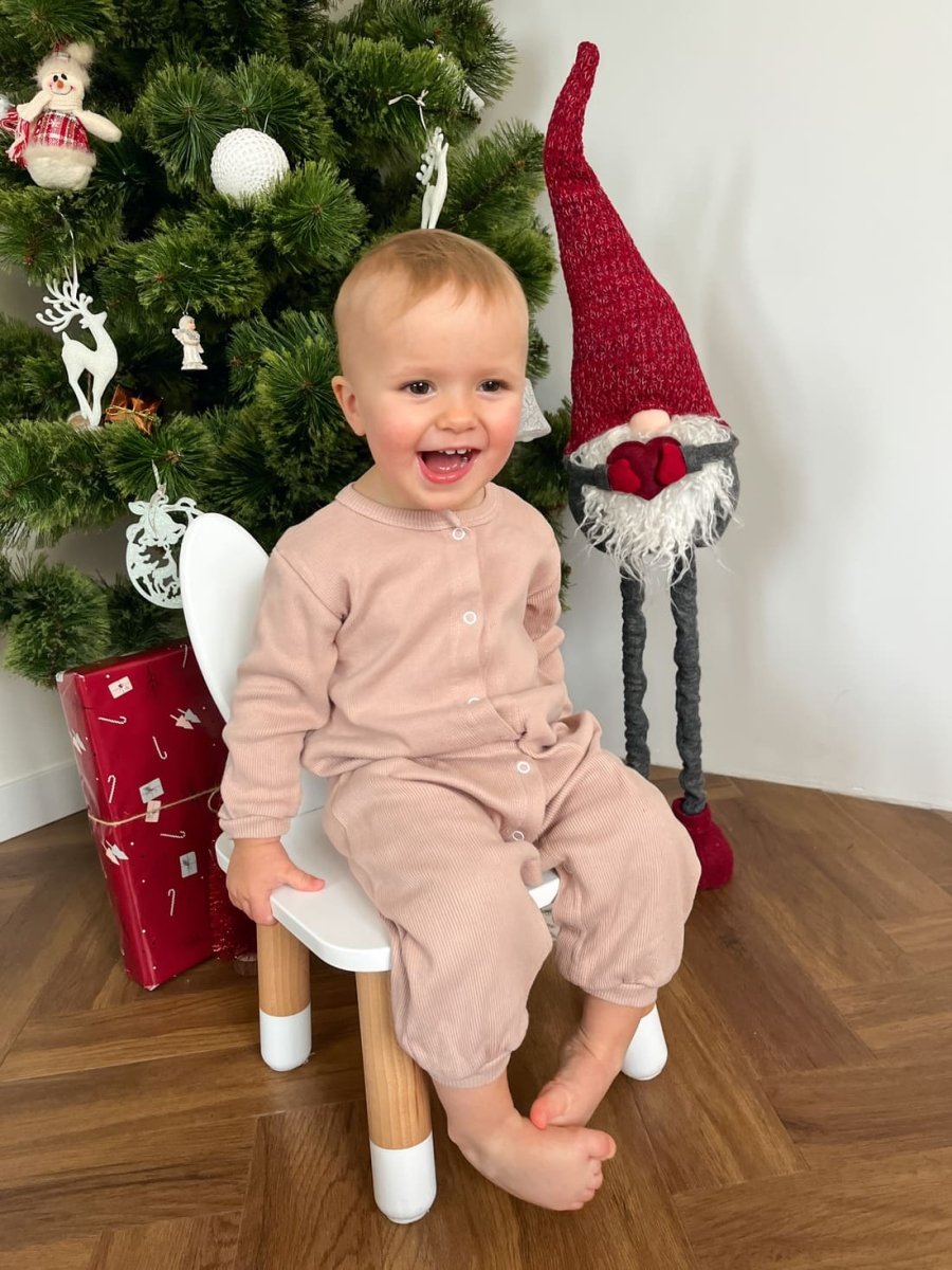 Чоловічок для немовлят з рубчика - Бежевий - Agukids