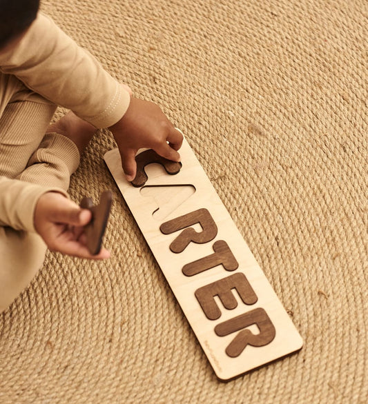 Дерев'яний пазл для дитини з ім'ям - Agukids