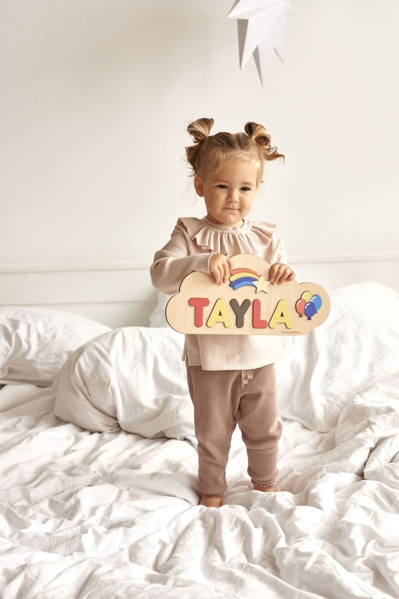 Дерев'яний пазл вкладиш з ім'ям дитини - Agukids