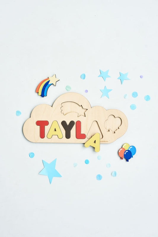 Дерев'яний пазл вкладиш з ім'ям дитини - Agukids