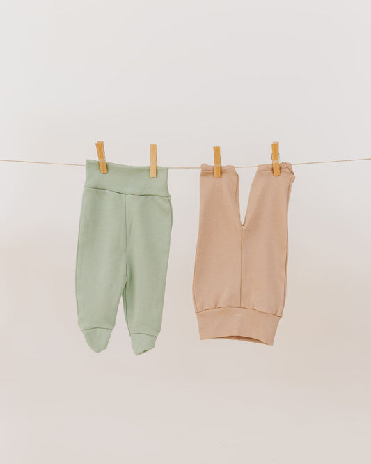 Дитячі повзунята однотонні - Бежевий - Agukids