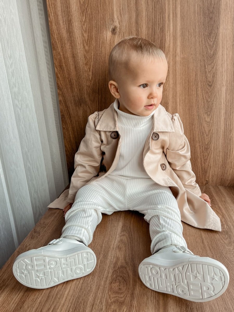 Легінси дитячі в рубчик - Шоколад - Agukids