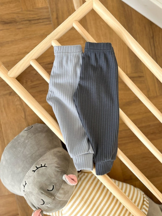 Легінси дитячі в рубчик - Графітовий - Agukids