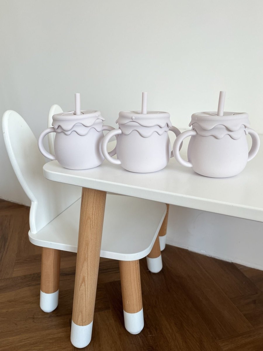 Поїльник - чашка силіконовий 3в1 - Agukids