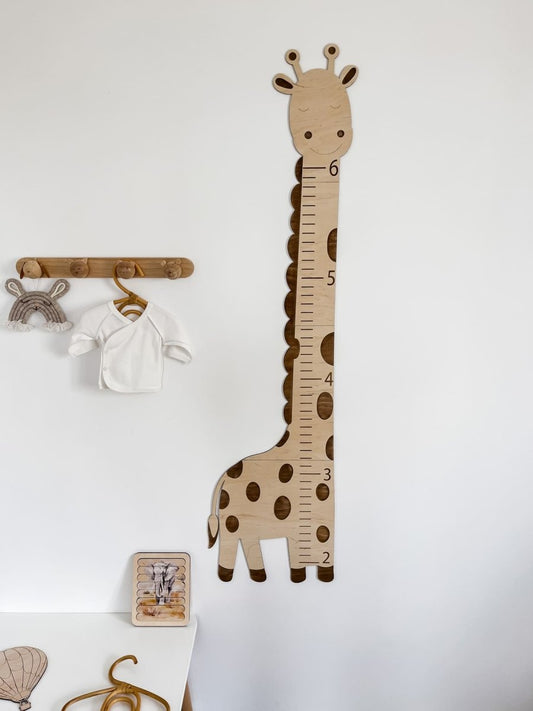 Сафарі декор для дитячої ростомір на стіну - Жирафа - Agukids