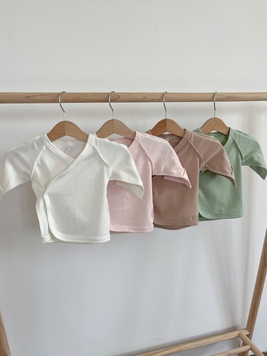 Сорочка для новонароджених (шви назовні та антицарапки) - Молочний - Agukids