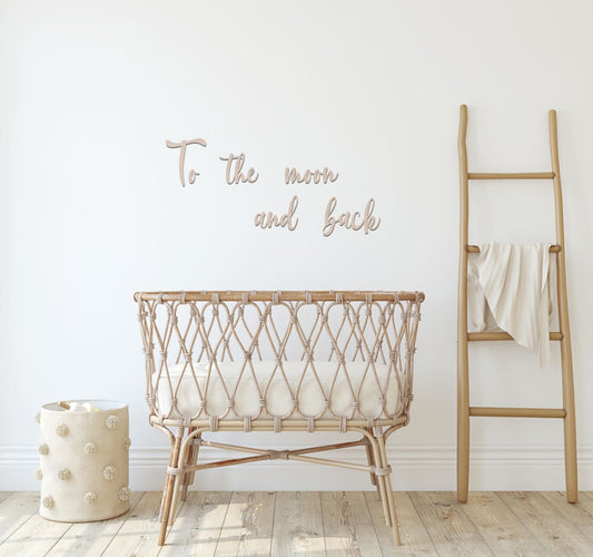 To The Moon and Back напис на стіну - Agukids