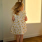 Муслінове плаття для дівчинки - Молочний з квітами - Agukids